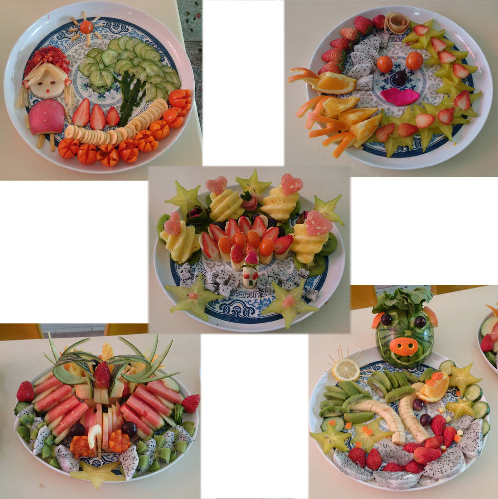 女生节爱拼才会赢水果拼盘作品